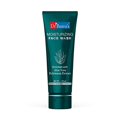 Dr Batra's Moisturizing Facewash, Enriched with Aloe Vera, Face Wash for Balanced & Supple skin, Protection from impurities, Suitable for adults (100g)