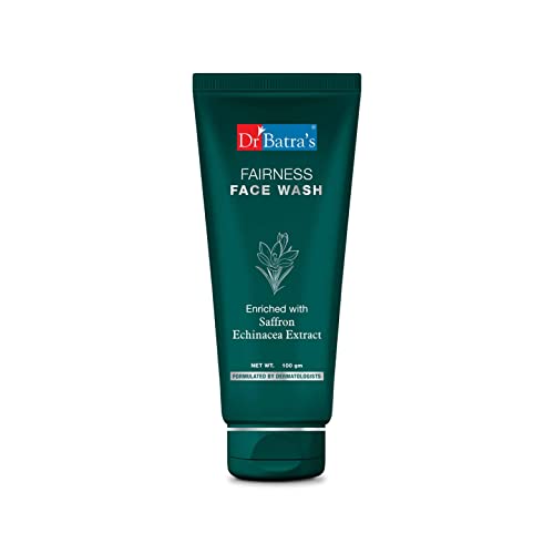 Dr. Batra's Fairness Face Wash, Enriched with Echinacea Extract, Saffron, Face Wash for natural glow and skin rejuvenation, Reduces UV damage, Face Wash for healthy skin (100g)