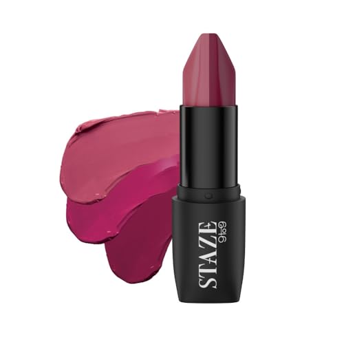 Staze 9To9 Love Tri-Angle 3 In 1 Matte Lipstick |3 Unique Shades In 1 | Transfer-Proof | 12 H Longstay | Non Drying Formula With Intense Color Payoff | 04 Nude Orchid | 3.8 G