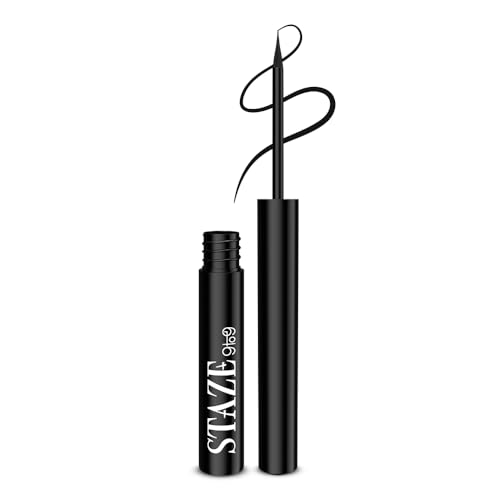 Staze 9To9 All Eyes On You Smudgeproof + Waterproof Liner |16H Long Stay | Smudgeproof & Water-Proof | Ultra-Pigmented Intense Black Matte Finish Gel | 01 Blackest Black | 1.8Ml