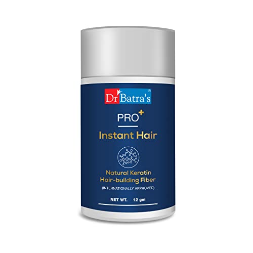 Dr Batra's Pro Instant Hair Natural Keratin Hair Building fibre (Internationally Approved)- Dark Brown, Highly enriched with Pure Corn & Natural Fiber, Covers bald spots, For Thick Hair, Suitable for Men & Women