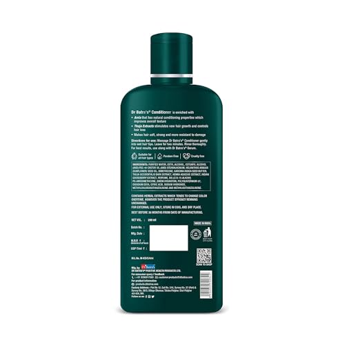 Dr Batra's Hair Conditioner, Composed with rarest & nature's best ingredients, Enriched with Garcinia Indica, Conditioner for frizz control, No harsh chemicals - 100 ml