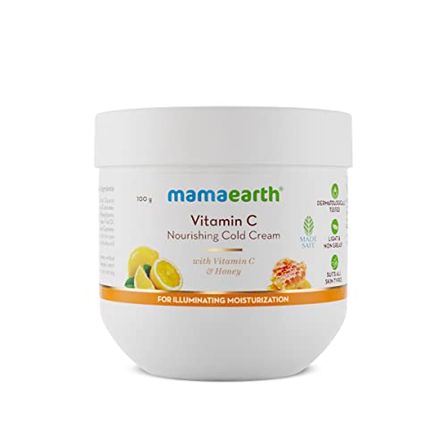 Mamaearth Vitamin C Nourishing Cold Cream for Face & Body with Vitamin C & Honey for Illuminating Moisturization – 100g