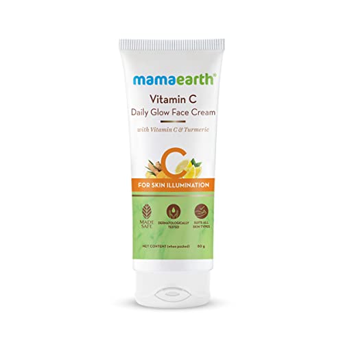 Mamaearth Vitamin C Daily Glow Face Cream With Vitamin C & Turmeric For Skin Illumination - 80 G