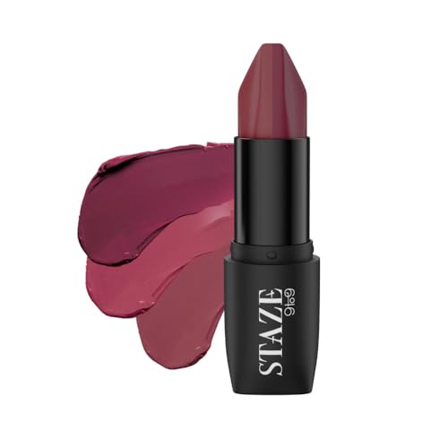 Staze 9To9 Love Tri-Angle 3 In 1 Matte Lipstick |3 Unique Shades In 1 | Transfer-Proof | 12 H Longstay | Non Drying Formula With Intense Color Payoff | 05 Truffle Blush | 3.8 G