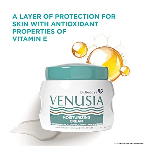 VENUSIA Dr Reddy'S I Moisturizing Cream Iibody & Face Cream For Dry To Very Dry Skin Iwith Aloe Vera, Vitamin E And Squalene I Upto 24 Hrs Hydration I Non Comedogenic, Non Greasy I 100G