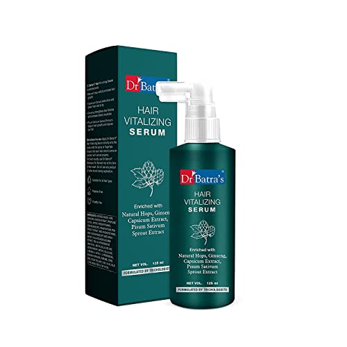 Dr Batra's Hair Vitalizing Serum, Enriched with essential vitamins, Ginseng, Capsicum, Reduces Irritability, Healthy scalp & Radiant look, Safe, Tricologists recommended (125ml)