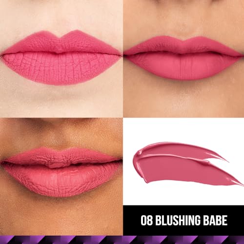 Staze 9to9 Lips Don't Lie Matte + Transferproof Liquid Lipstick|Intense Color Payoff | Lightweight & Comfortable | 12 Hour Long Stay| 08 Blushing Babe | 4 ml