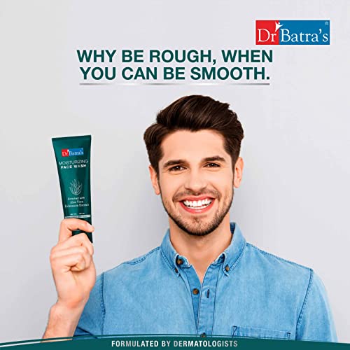 Dr Batra's Moisturizing Facewash, Enriched with Aloe Vera, Face Wash for Balanced & Supple skin, Protection from impurities, Suitable for adults (100g)