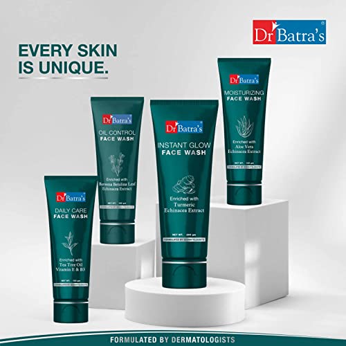 Dr Batra's Moisturizing Facewash, Enriched with Aloe Vera, Face Wash for Balanced & Supple skin, Protection from impurities, Suitable for adults (100g)