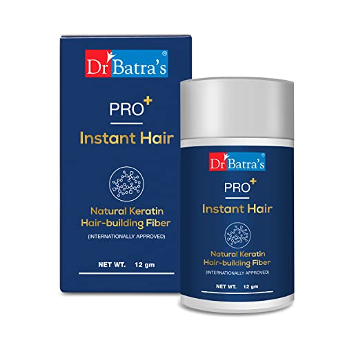 Dr Batra's Pro Instant Hair Natural Keratin Hair Building fibre (Internationally Approved)- Dark Brown, Highly enriched with Pure Corn & Natural Fiber, Covers bald spots, For Thick Hair, Suitable for Men & Women