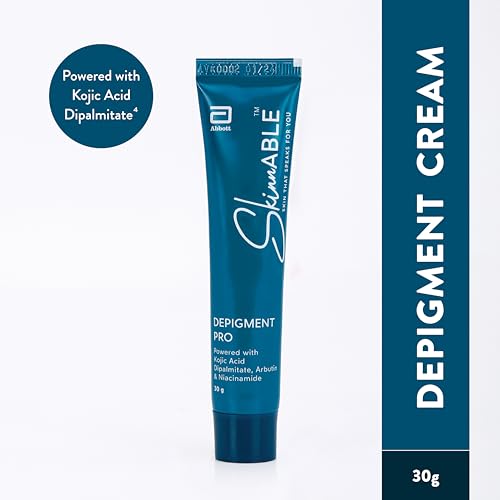 Skinnable Depigment Pro Cream With Kojic Acid, Arbutin And Niacinamide | Reduces Pigmentation Lightens Dark Spots | Enriched With Actives That Even Out Skin Tone & Skin Texture | For Women & Men 30G