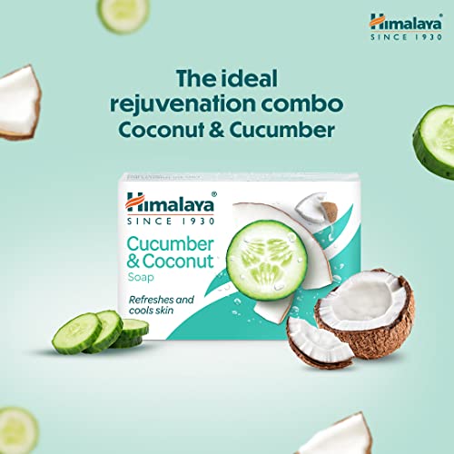 Himalaya SINCE 1930 Himalaya Cucumber And Coconut Soap, 125G (Pack Of 6)