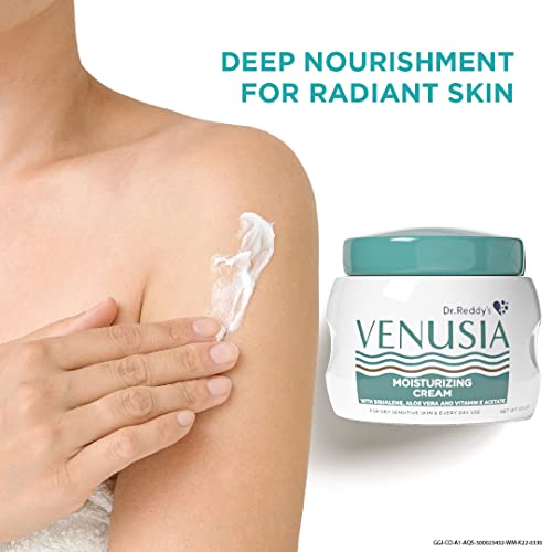 VENUSIA Dr Reddy'S I Moisturizing Cream Iibody & Face Cream For Dry To Very Dry Skin Iwith Aloe Vera, Vitamin E And Squalene I Upto 24 Hrs Hydration I Non Comedogenic, Non Greasy I 100G