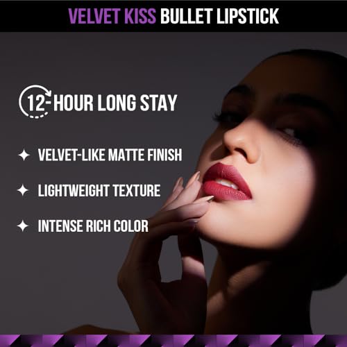 Staze 9to9 Velvet Kiss Matte +Intense Color Lipstick |12H Long Stay | Non-drying Formula | Matte Finish |Lightweight & Comfortable | 02 Mocha Muse | 3.8g