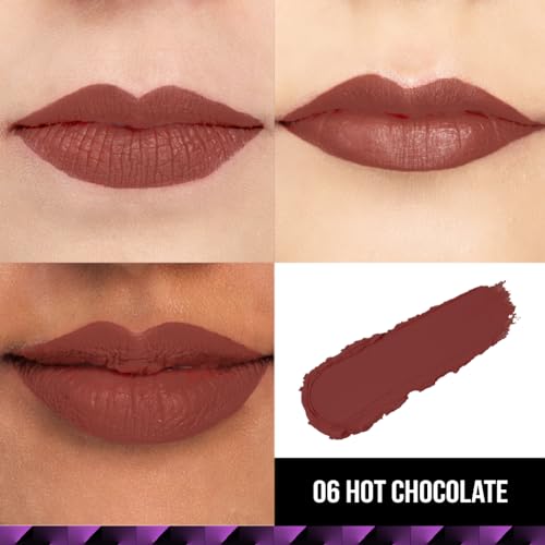 Staze 9to9 Velvet Kiss Matte + Intense Color Lipstick |12H Long Stay | Non-drying Formula | Matte Finish |Lightweight & Comfortable | 06 Hot Chocolate | 3.8g