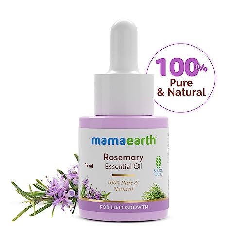 Mamaearth Rosemary Essential Oil for Hair Growth - 15 ml | 100% Pure & Natural | Undiluted | For Hair Fall Control & Hair Strengthening