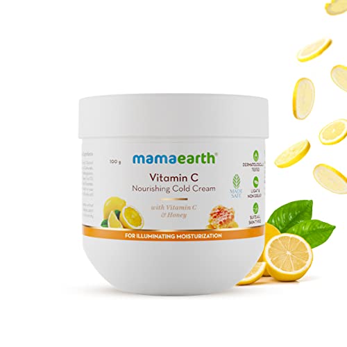 Mamaearth Vitamin C Nourishing Cold Cream for Face & Body with Vitamin C & Honey for Illuminating Moisturization – 100g