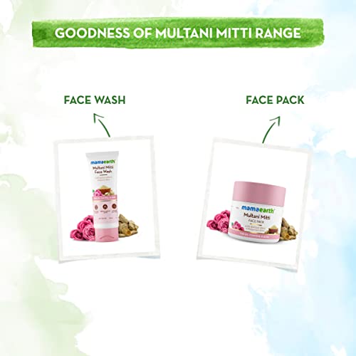 Mamaearth Multani Mitti Face Wash with Multani Mitti & Bulgarian Rose For Oil Control & Acne - 100 ml | Suits All Skin Types | Hydrating & Gentle | Paraben-Free | No Silicones | Sulphate-Free