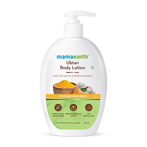 Mamaearth Ubtan Body Lotion for Men and Women for Dry Skin with Ubtan and Turmeric for Winter & Summer -400ml