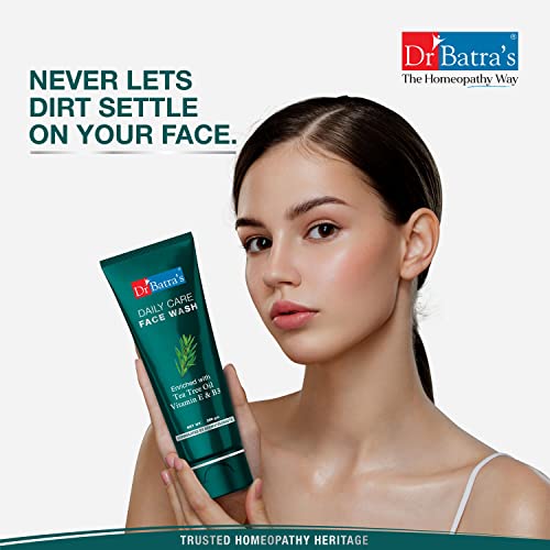 Dr. Batra's Tea Tree Daily Care Face Wash, Enriched with Vitamin E & B3, Face Wash for Clear Skin, Pimple free, Suitable for all skin (200g)