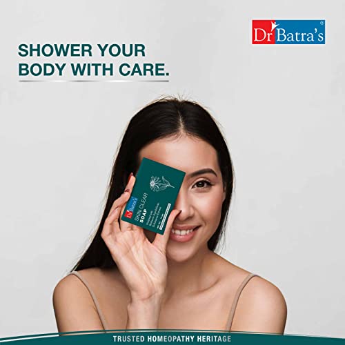 Dr Batra's Skin Clear Soap, Enriched with Berberies Aquifolium, Tea Tree Oil & Echinacea, relief from itching, scaling, burning, redness and irritation (75g)