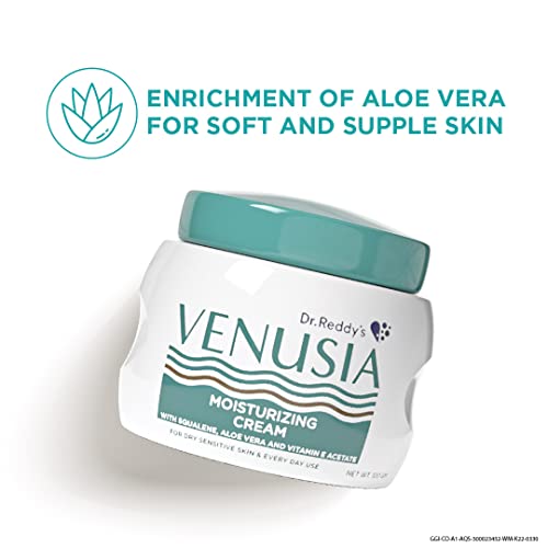 VENUSIA Dr Reddy'S I Moisturizing Cream Iibody & Face Cream For Dry To Very Dry Skin Iwith Aloe Vera, Vitamin E And Squalene I Upto 24 Hrs Hydration I Non Comedogenic, Non Greasy I 100G