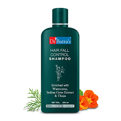 Dr Batra’s Hair Fall Control Shampoo, Herbal Shampoo for Hair Fall, Paraben, SLES, Silicone Free, Best Shampoo For Hair (200 ml, Pack of 1+B148)