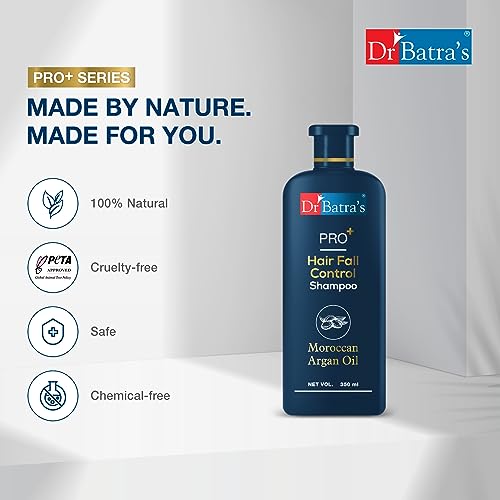 Dr Batra's® PRO+ Hair Fall Control Shampoo | Sulphate Free Shampoo | Moroccan Argan Oil Shampoo for Men & Women (Pack of 1)