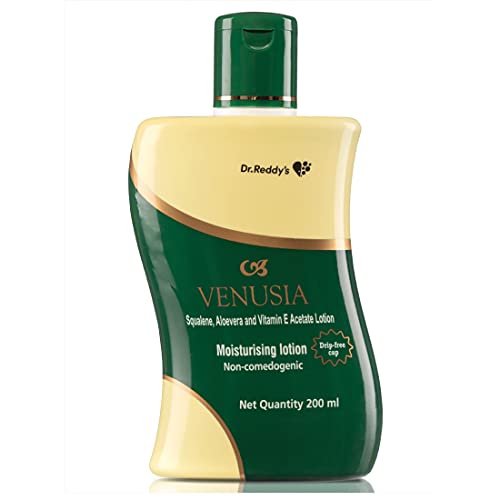 Venusia Dr Reddy'S I Moisturizing Lotion I Enriched With Vitamin E, Aloe Vera & Squalene I Daily Face And Body Lotion I Soothing Itch Relief, Non-Greasy, 200Ml