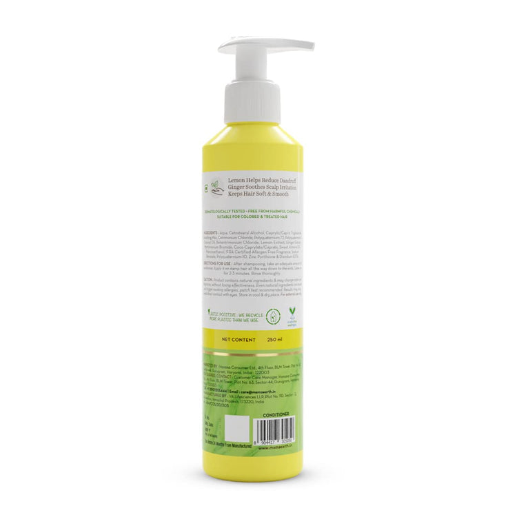 Mamaearth Lemon Anti-Dandruff Conditioner With Lemon & Ginger For Soft & Smooth For All Types Hair 250 Ml