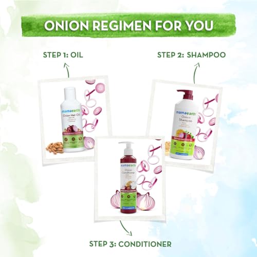 Mamaearth Onion Shampoo for Hair Growth & Hair Fall Control with Onion & Plant Keratin - 1 Litre