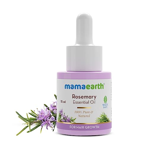 Mamaearth Rosemary Essential Oil for Hair Growth - 15 ml | 100% Pure & Natural | Undiluted | For Hair Fall Control & Hair Strengthening