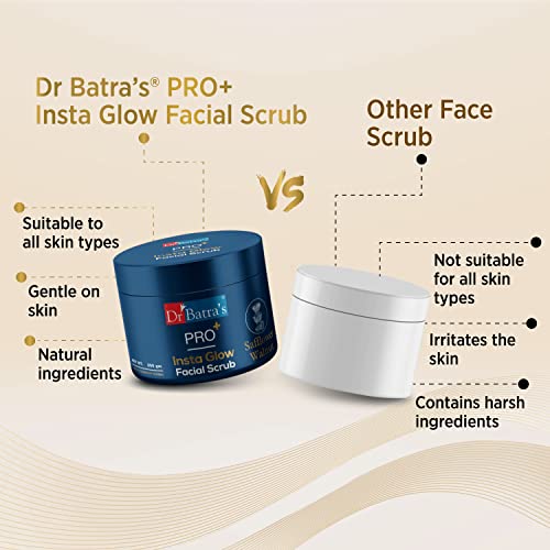 Dr Batra's PRO+ Insta Glow Niacinamide Facial Scrub, Contains Echinacea 250 gms