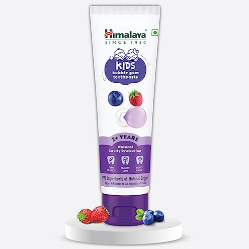 Himalaya Kids Bubble Gum Toothpaste 80 Gm, cavity protection