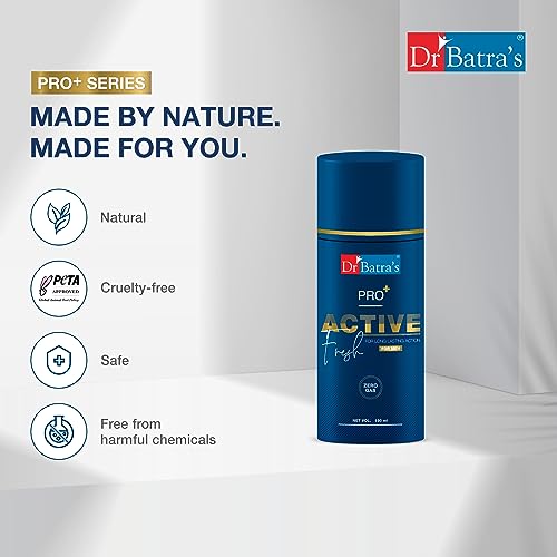 Dr Batra's Pro+ Active Fresh Deodorant for Men, Unleash a Refreshing Scent with Long-lasting Effect - 150 ml