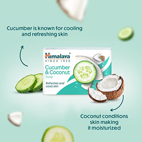 Himalaya SINCE 1930 Himalaya Cucumber And Coconut Soap, 125G (Pack Of 6)