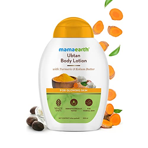 Mamaearth Ubtan Body Lotion with Turmeric & Kokum Butter for Glowing Skin – 200 ml