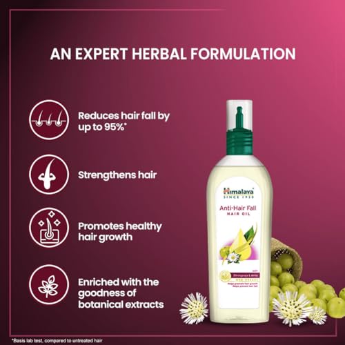 Himalaya Anti-Hair Fall Hair Oil | Non Sticky Hair Oil | Promotes Hair Growth | Prevents Hair Fall | Made with Bhringraja & Amla | For Women & Men | 200ml