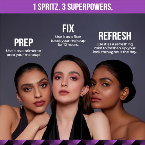 Staze 9to9 Set Me Up Makeup Setting Spray | 3 In 1 Prep + Fix + Refresh | Locks Makeup for 12H | Mattifying & Non-sticky | Absorbs Instantly | 100 ml