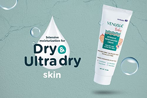 VENUSIA Dr Reddy's Venusia Baby Intensive Moisturizing Cream for Dry and Ultra Dry Skin Contains Cocoa, Aloe, Mango & Shea Butters, 75g