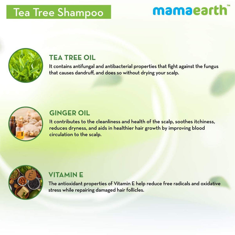 Tea Tree Shampoo for Dandruff Free Hair - 250ml