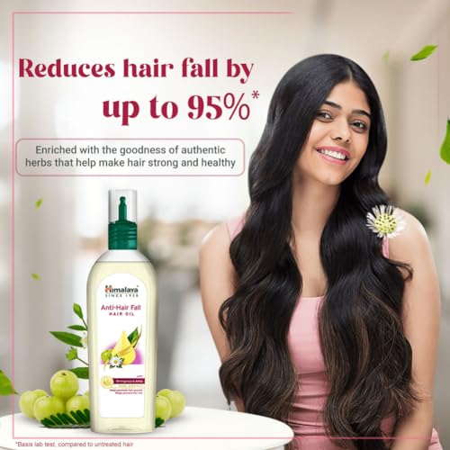 Himalaya Anti-Hair Fall Hair Oil | Non Sticky Hair Oil | Promotes Hair Growth | Prevents Hair Fall | Made with Bhringraja & Amla | For Women & Men | 200ml