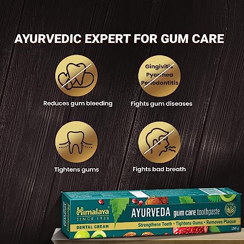 Himlaya Ayurveda Gum Care Toothpaste, 150G | Reduces Gum Bleeding | Fights Bad Breath | With 13 Ayurvedic Herbs For Healthy Gums