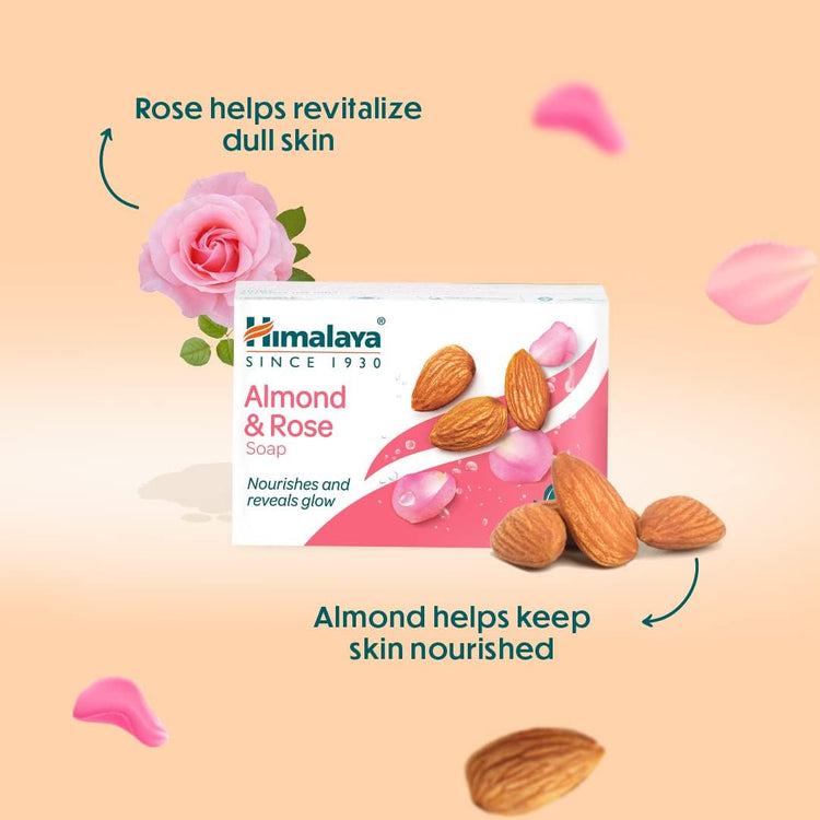 Himalaya Almond and Rose Soap, 125 g (Pack of 8)