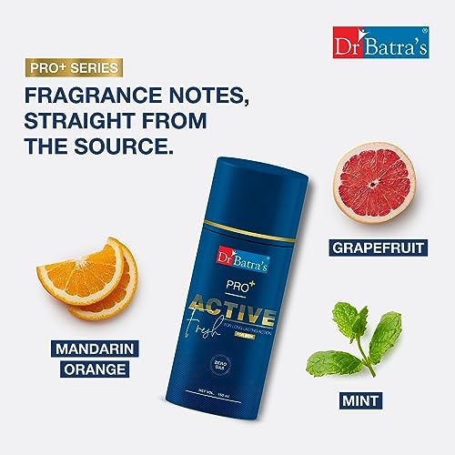 Dr Batra's Pro+ Active Fresh Deodorant for Men, Unleash a Refreshing Scent with Long-lasting Effect - 150 ml