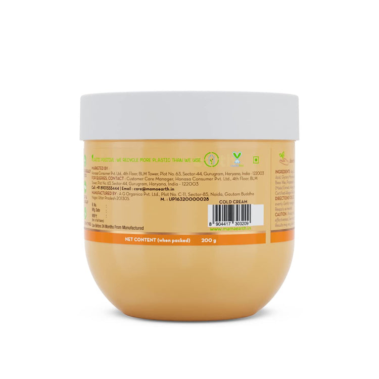 Mamaearth Honey Malai Cold Cream with Honey & Malai For Nourishing Glow - 200 g