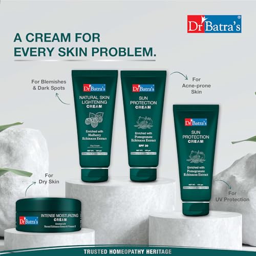 Dr Batra's Sun Protection Cream spf 30 Sunscreen - 100g, Enriched with Echinacea, Suitable for Indian condition, Prevention from skin ageing, Product for Women