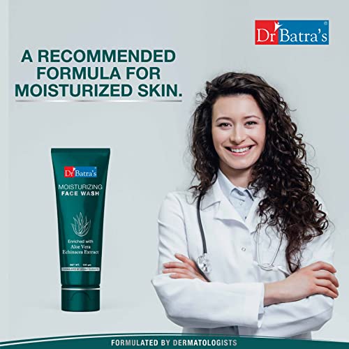 Dr Batra's Moisturizing Facewash, Enriched with Aloe Vera, Face Wash for Balanced & Supple skin, Protection from impurities, Suitable for adults (100g)