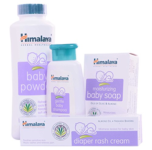 Himalaya Herbals Babycare Gift Jar (Soap, Shampoo , Rash Cream and Powder), White, 4 Count (Pack of 1) (4013A)